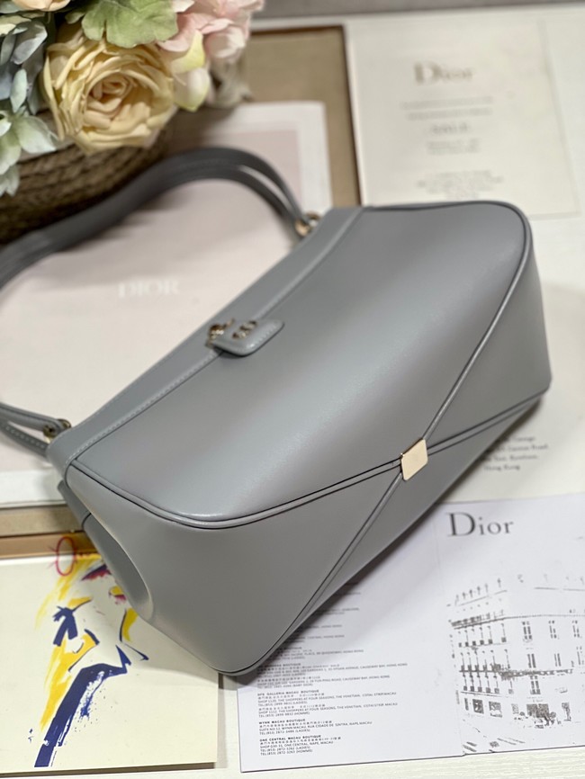 MEDIUM DIOR KEY BAG gray Box Calfskin M1843OBEQ