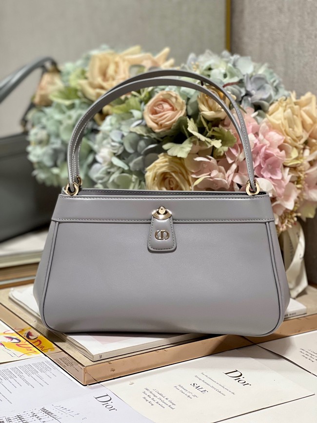 MEDIUM DIOR KEY BAG gray Box Calfskin M1843OBEQ