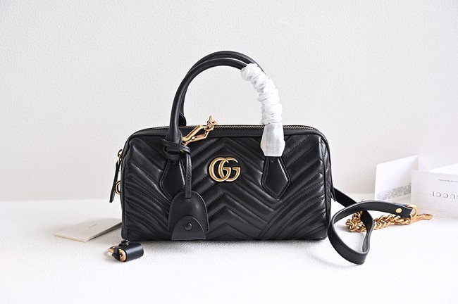 GUCCI GG MARMONT SMALL TOP HANDLE BAG 746319 black