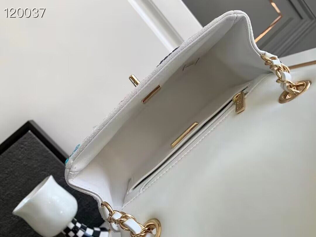 Chanel 23P Mini Shoulder Flowers Bag  AS11165 White