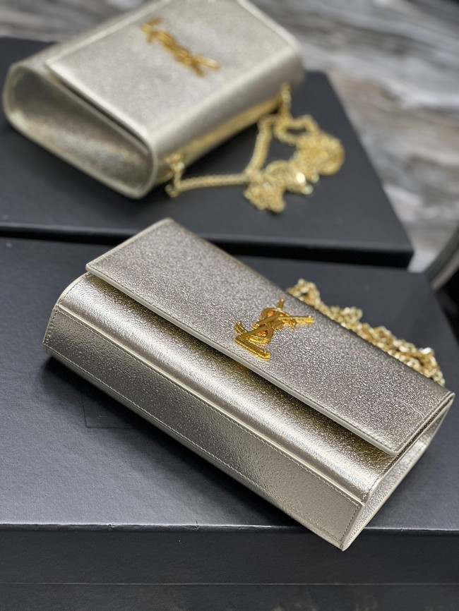 SAINT LAURENT KATE CHAIN WALLET 742833 Light gold