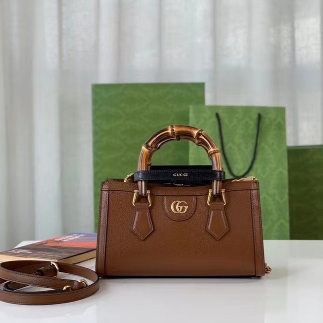 GUCCI DIANA SMALL SHOULDER BAG 735153 Brown