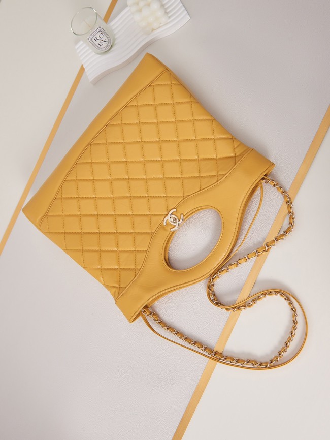 CHANEL 31 LARGE SHOPPING BAG AS1010 yellow