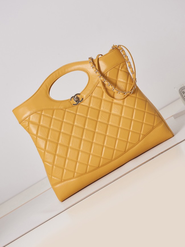 CHANEL 31 LARGE SHOPPING BAG AS1010 yellow