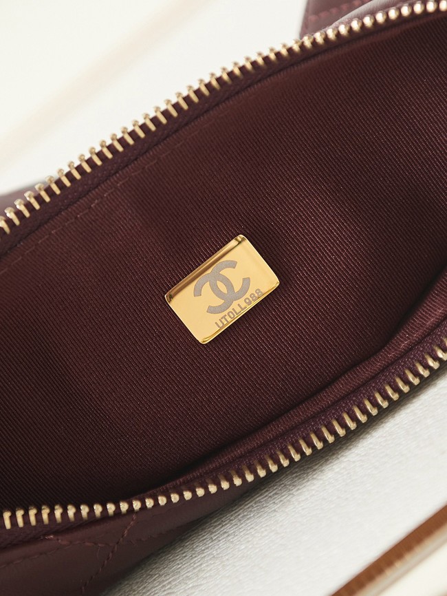 CHANEL HOBO HANDBAG AS4220 Wine