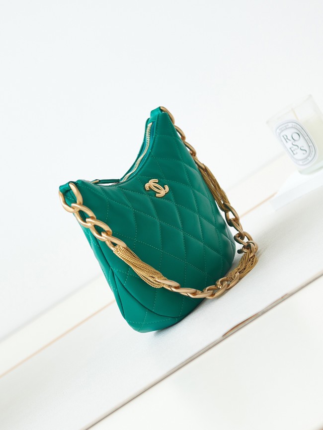 CHANEL HOBO HANDBAG AS4220 blue