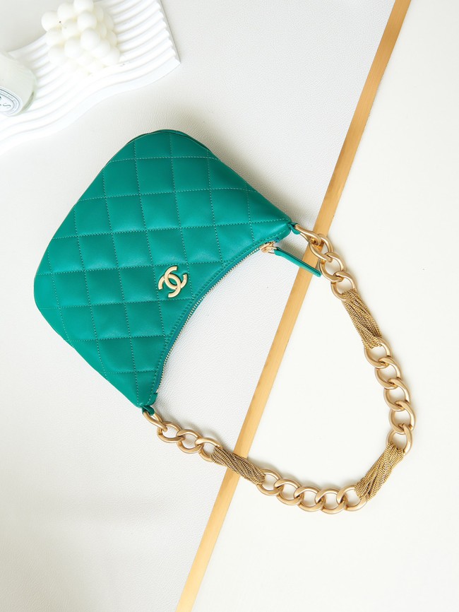 CHANEL HOBO HANDBAG AS4220 blue