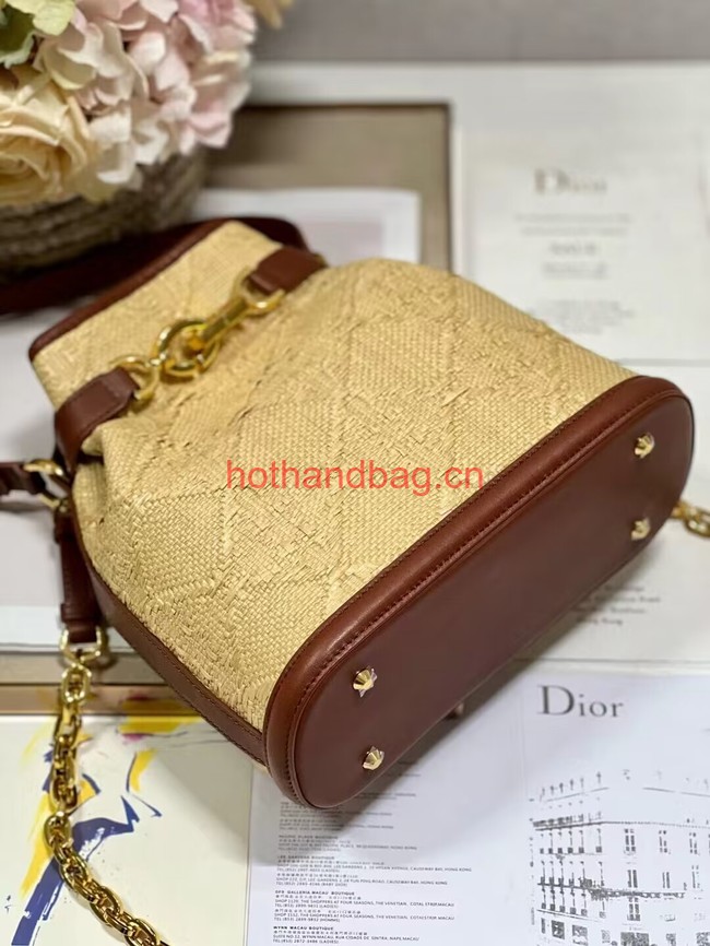 MEDIUM CEST DIOR BAG Natural Cannage Raffia M2271UM