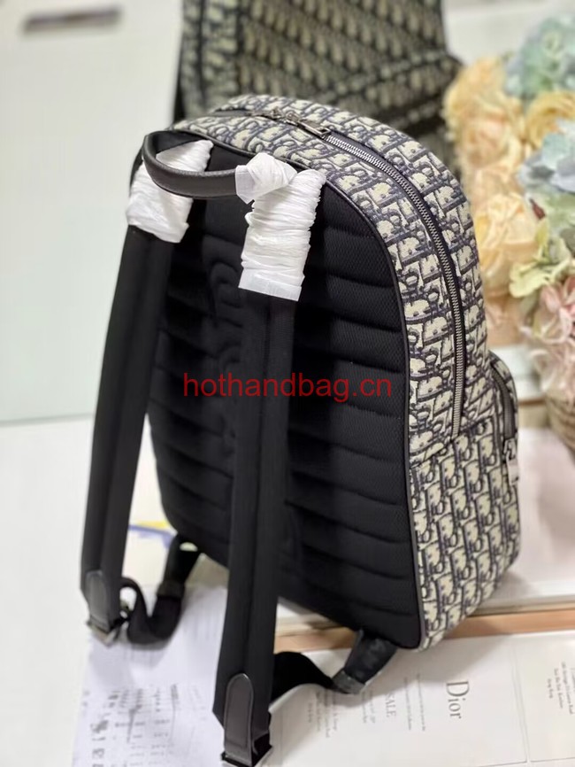 Dior Essentials RIDER BACKPACK Beige and Black Dior Oblique Jacquard 1VOBA088YKY