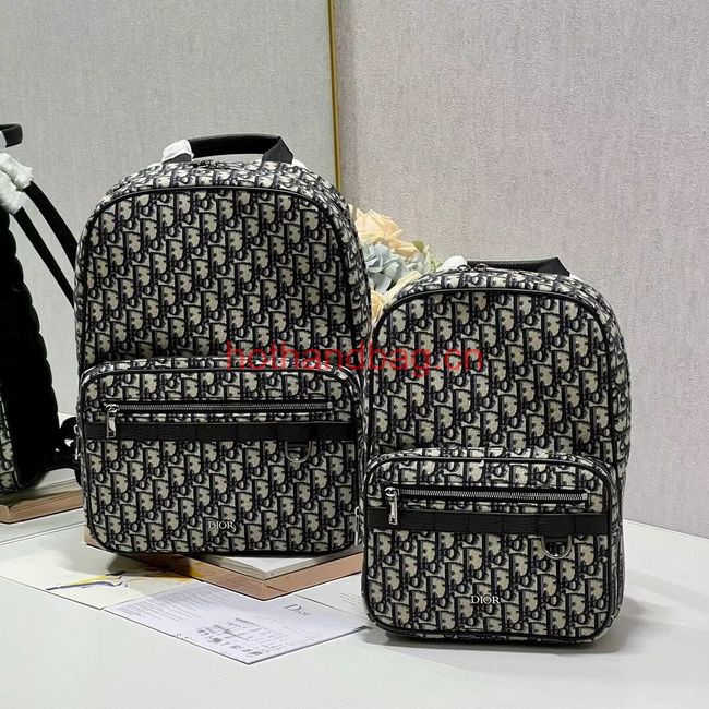 Dior Essentials RIDER BACKPACK Beige and Black Dior Oblique Jacquard 1VOBA088YKY