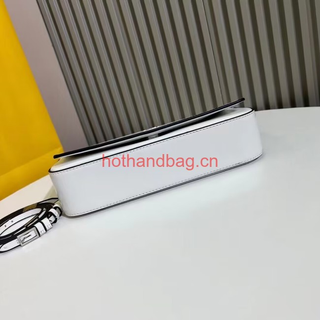 Fendi small smooth leather bag F1090 white