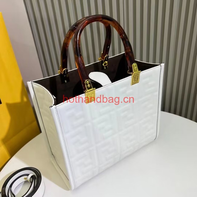 Fendi Sunshine small Shopper F1615 white