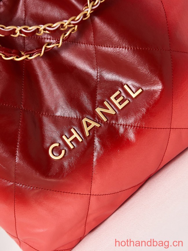 CHANEL 22 HANDBAG AS3261 red