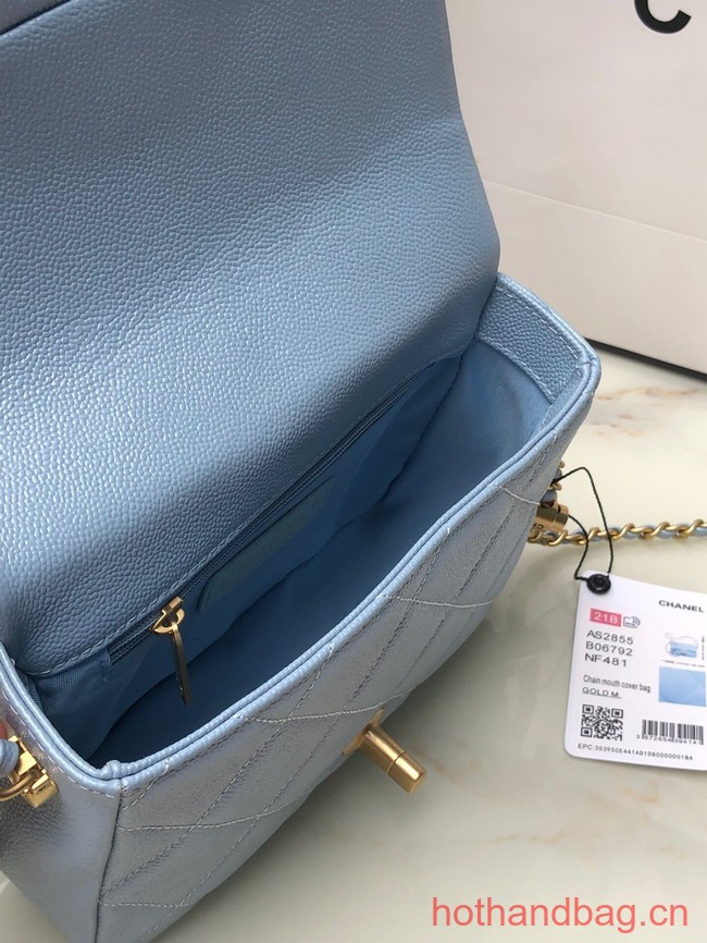 Chanel SMALL FLAP BAG AS2855 light blue