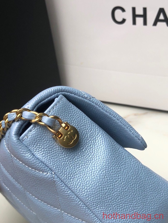 Chanel SMALL FLAP BAG AS2855 light blue