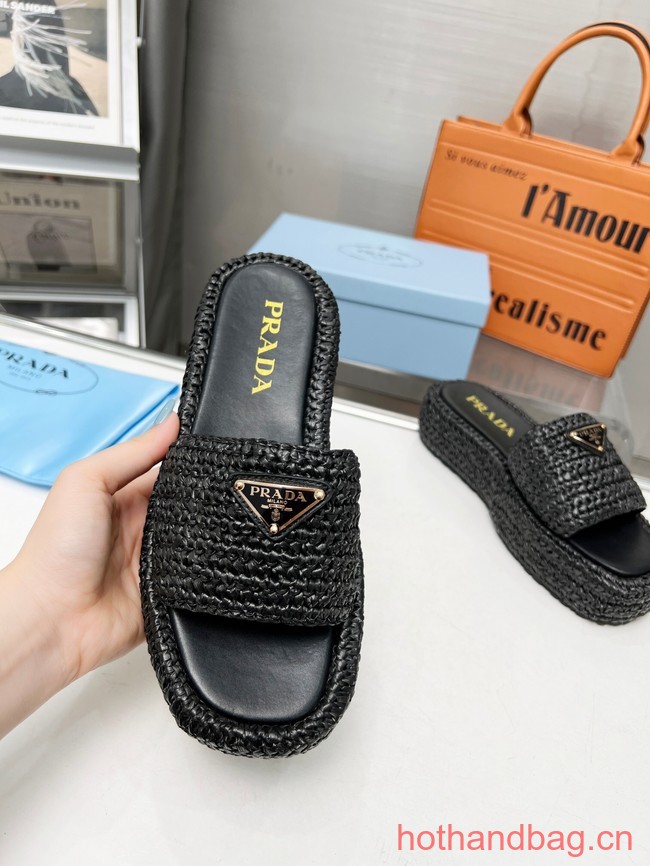 Prada Crochet flatform slides 93590-2