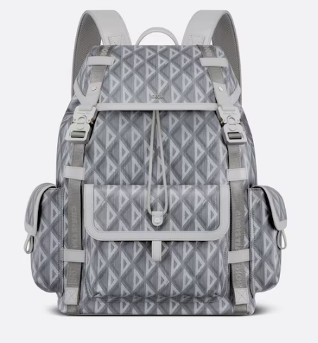 DIOR HIT THE ROAD BACKPACK Dior Gray CD Diamond Canvas 1ESBA163CDP