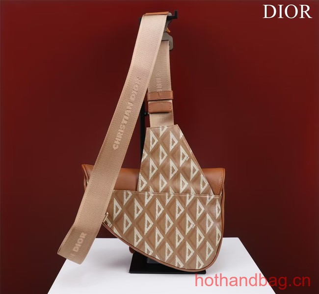 Dior Essentials SADDLE BAG Diamond Canvas 1ADPO093 brown