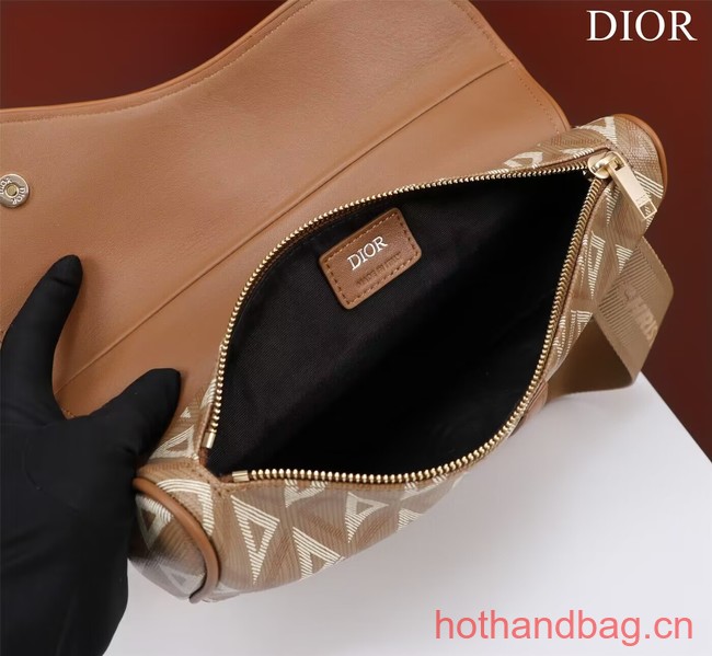 Dior Essentials SADDLE BAG Diamond Canvas 1ADPO093 brown