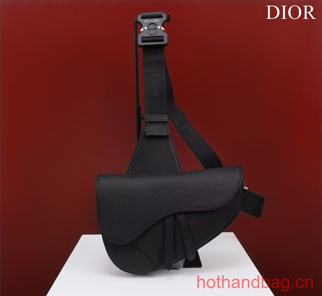 Dior Essentials SADDLE BAG Grained Calfskin 1ADPO093 black