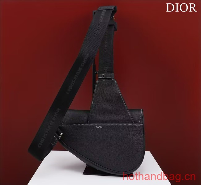 Dior Essentials SADDLE BAG Grained Calfskin 1ADPO093 black&white