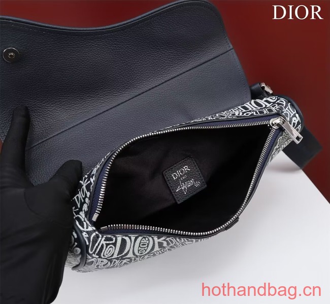 Dior Essentials SADDLE BAG Grained Calfskin 1ADPO093D WHITE