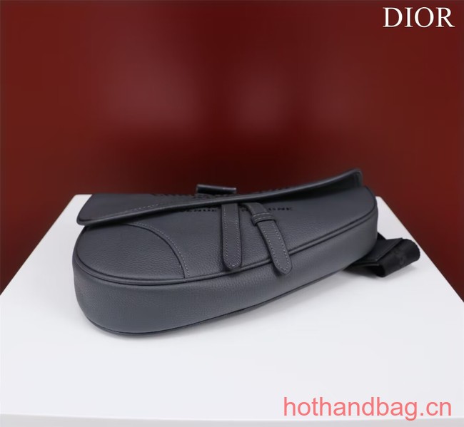 Dior Essentials SADDLE BAG Grained Calfskin 1ADPO093f-1 dark gray