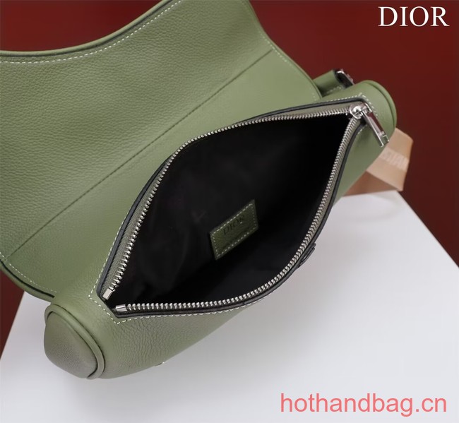 Dior Essentials SADDLE BAG Grained Calfskin 1ADPO093f-1 green