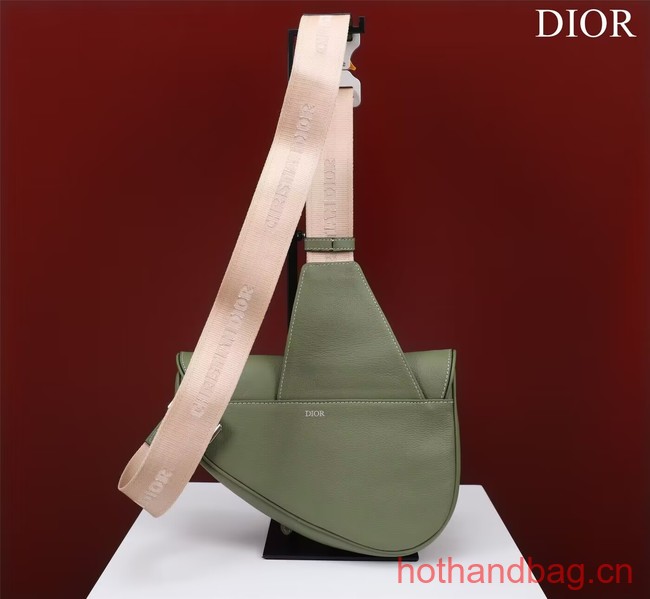 Dior Essentials SADDLE BAG Grained Calfskin 1ADPO093f-1 green