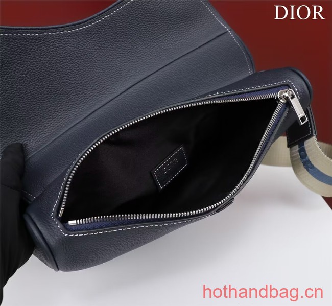 Dior Essentials SADDLE BAG Grained Calfskin 1ADPO093f-2 Royal Blue 