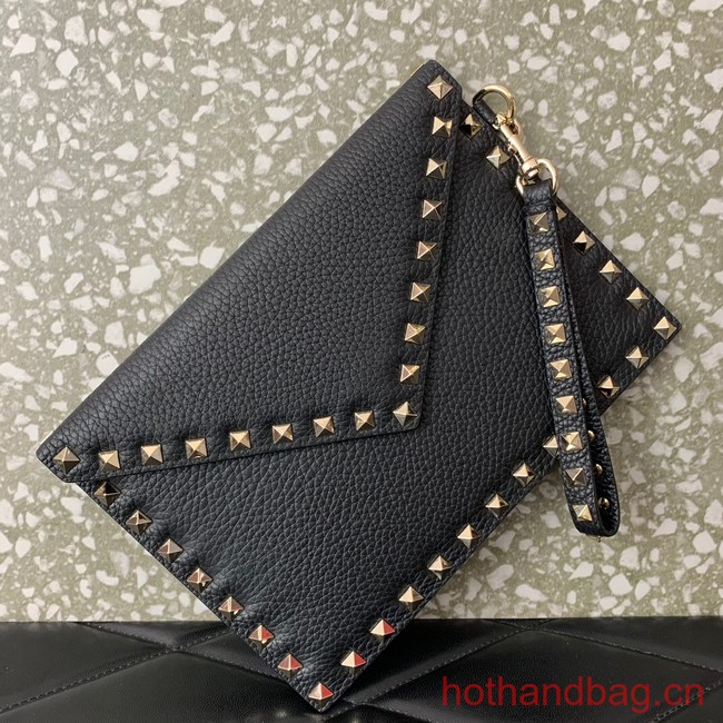 VALENTINO GARAVANI ROCKSTUD Clutch 0P87A black