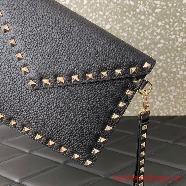 VALENTINO GARAVANI ROCKSTUD Clutch 0P87A black