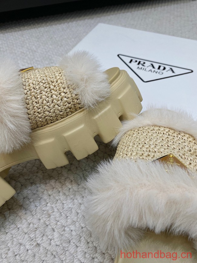 Prada Shearling slides 93648-7