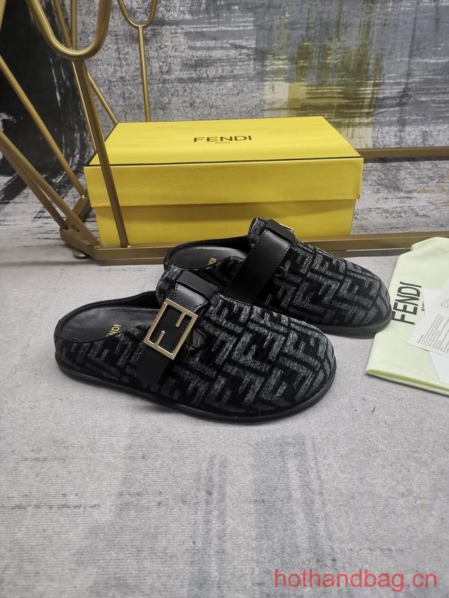 Fendi Feel leather slides 93669-3