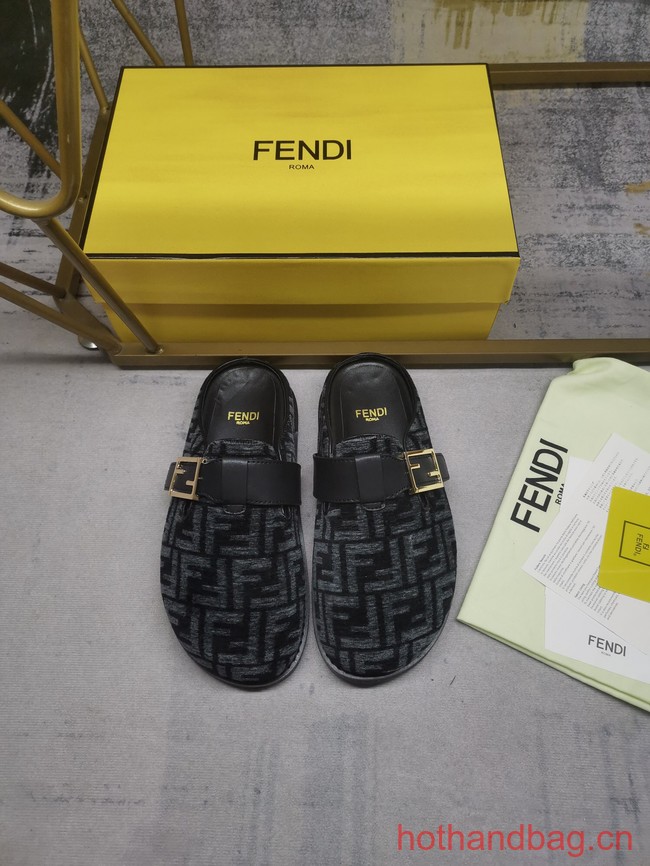 Fendi Feel leather slides 93669-3