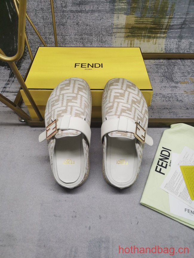 Fendi Feel leather slides 93669-6