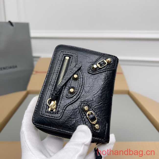 Balenciaga WOMENS LE CAGOLE MINI WALLET 71523 black