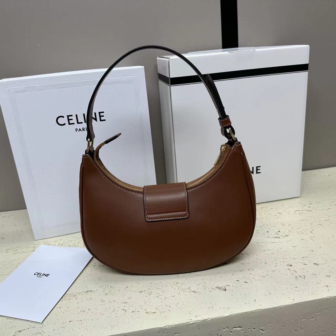 Celine AVA BAG IN SMOOTH CALFSKIN VINTAGE 114493 Brown