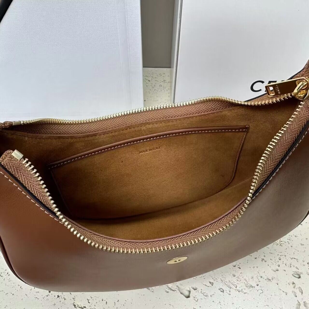 Celine AVA BAG IN SMOOTH CALFSKIN VINTAGE 114493 Brown