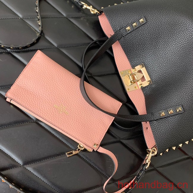 VALENTINO grain calfskin leather bag 0044 black