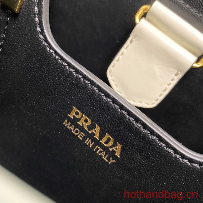 Prada Arque leather mini-bag 1BA373 white