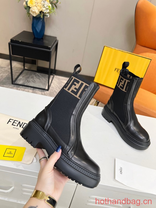 Fendi graphy leather biker boots 93705-3