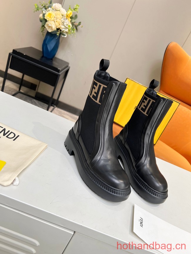 Fendi graphy leather biker boots 93705-3