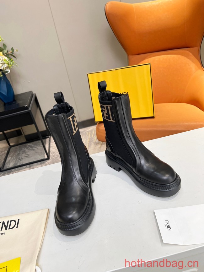 Fendi graphy leather biker boots 93705-3