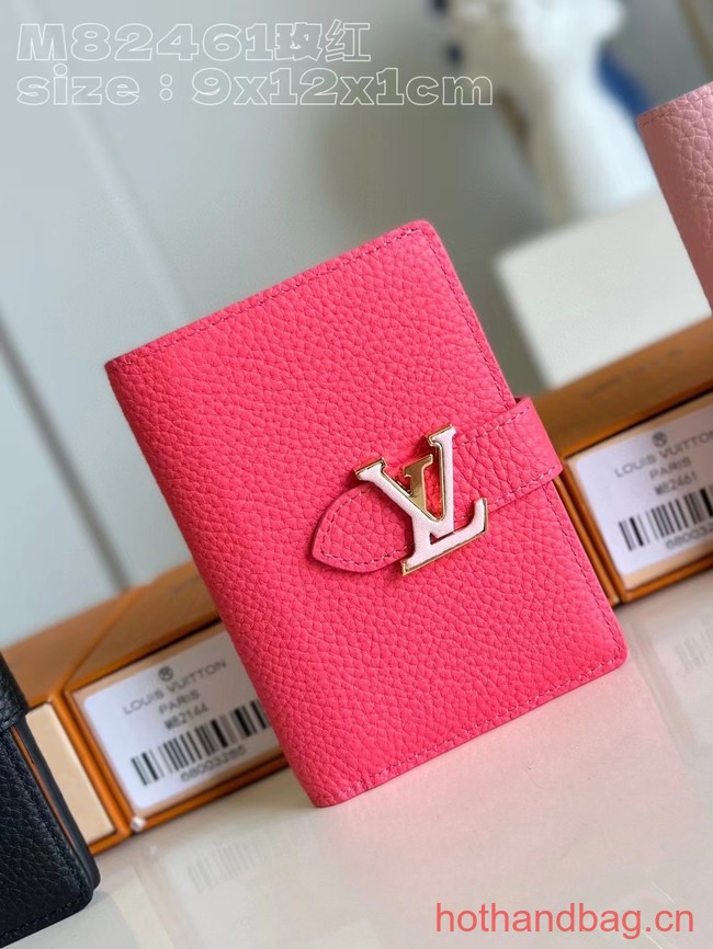 Louis Vuitton Vertical Compact Wallet M82461 Dragon Fruit Pink