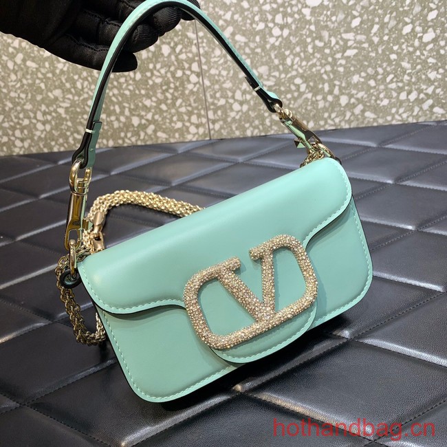 VALENTINO GARAVANI MINI LOCO Calf leather Shoulder Bag 1W2B0K green