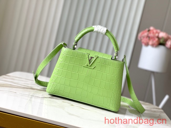 Louis Vuitton Crocodile Capucines BB N48865 light green