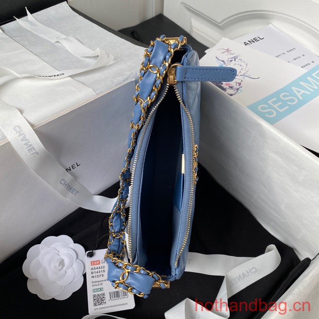 Chanel SMALL HOBO HANDBAG AS4422 blue