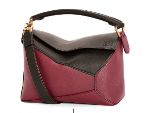 Loewe Classic leather Puzzle bag 47398 Chocolate&Burgundy