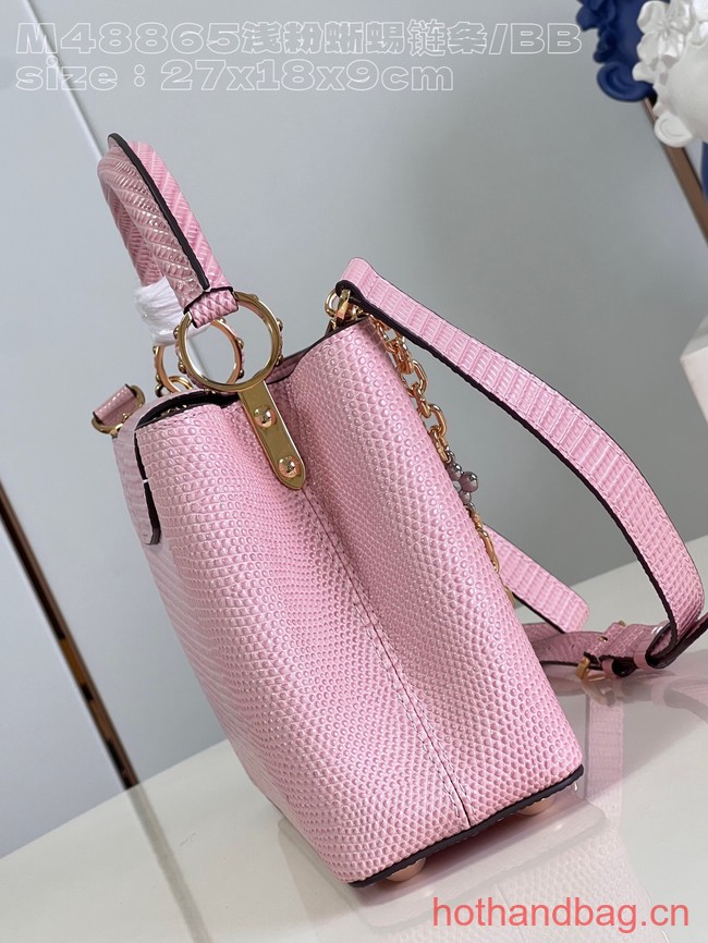 Louis Vuitton Capucines Lizard print BB M21043 pink